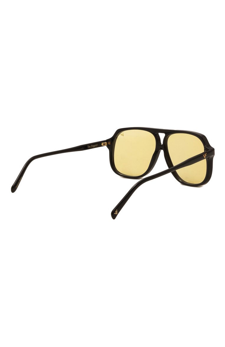 Женские солнцезащитные очки VINTAGE FRAMES желтого цвета, арт. KING SIZE BLACK/YELL0W | Фото 4 (Нос: Не проставлено; Региональные ограничения белый список (Axapta Mercury): Не проставлено; Материал: Пластик; Тип очков: С/з; Очки форма: Авиаторы; Оптика Гендер: оптика-женское)