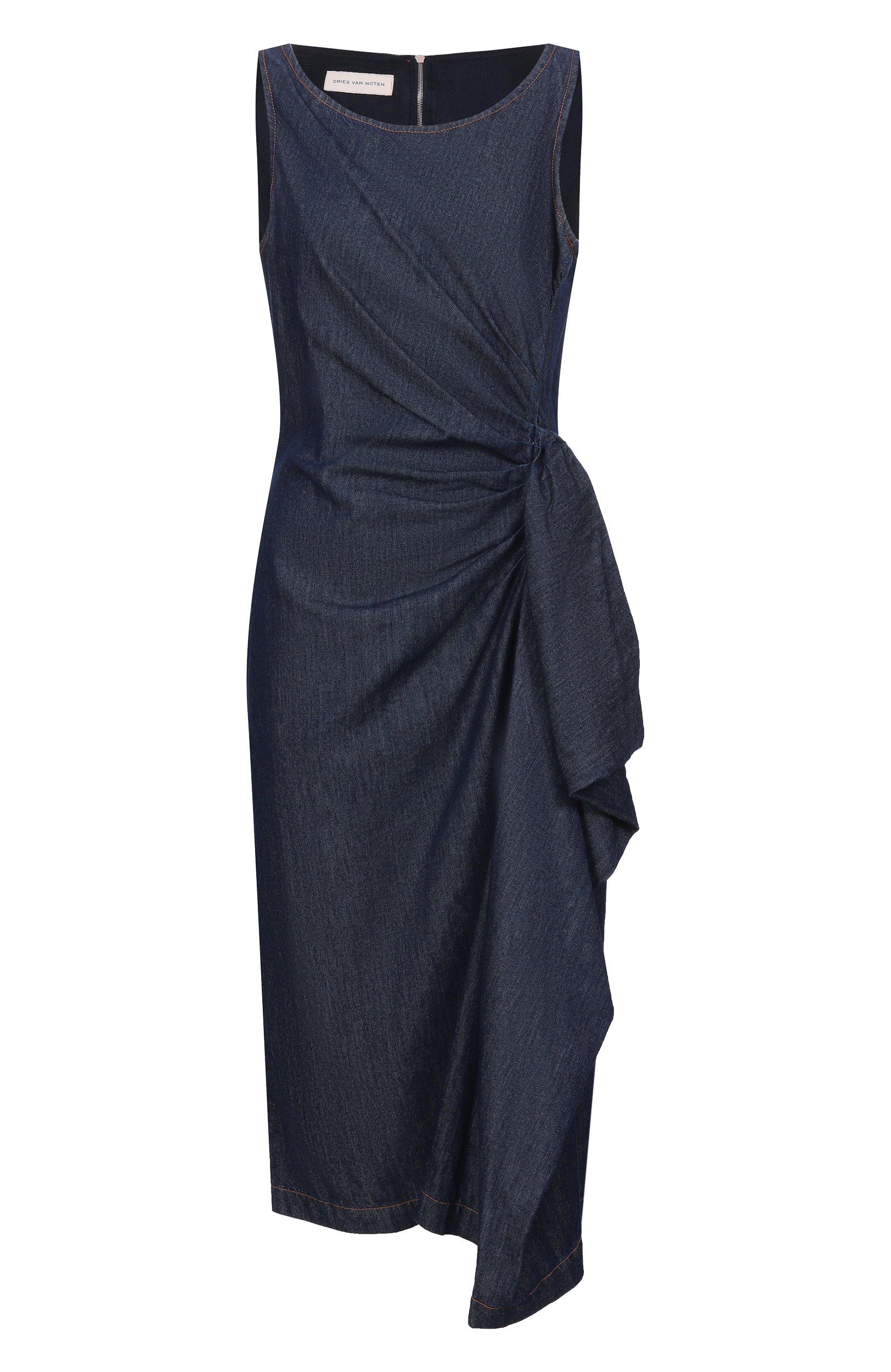 Джинсовое платье DRIES VAN NOTEN синего цвета по цене 92300 руб., арт. 131010/4402, фото 1 Джинсовое платье DRIES VAN NOTEN, арт. 131010/4402, фото 1