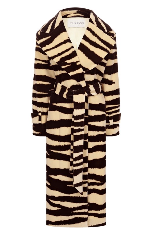 Бархатное пальто Nina Ricci 25ACMA001/C01101 Разноцветный 25ACMA001/C01101
