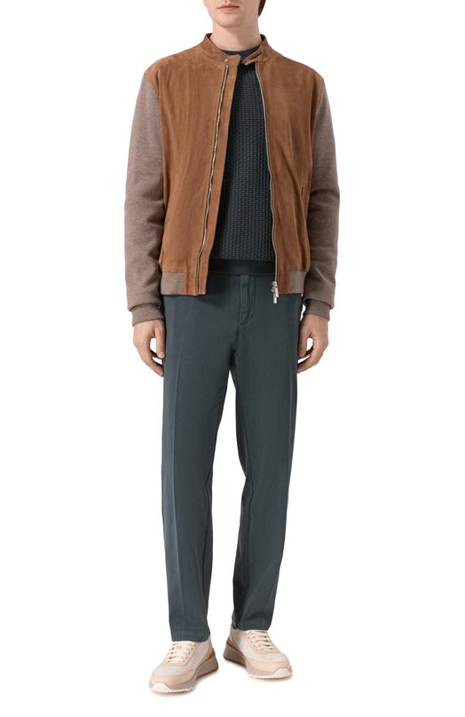 Хлопковые брюки BOSS 50543304 Зелёный  50543304 Фото 2