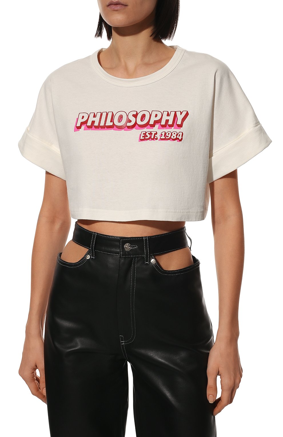 Хлопковая футболка PHILOSOPHY DI LORENZO SERAFINI, арт. A0706/0744, фото 3
