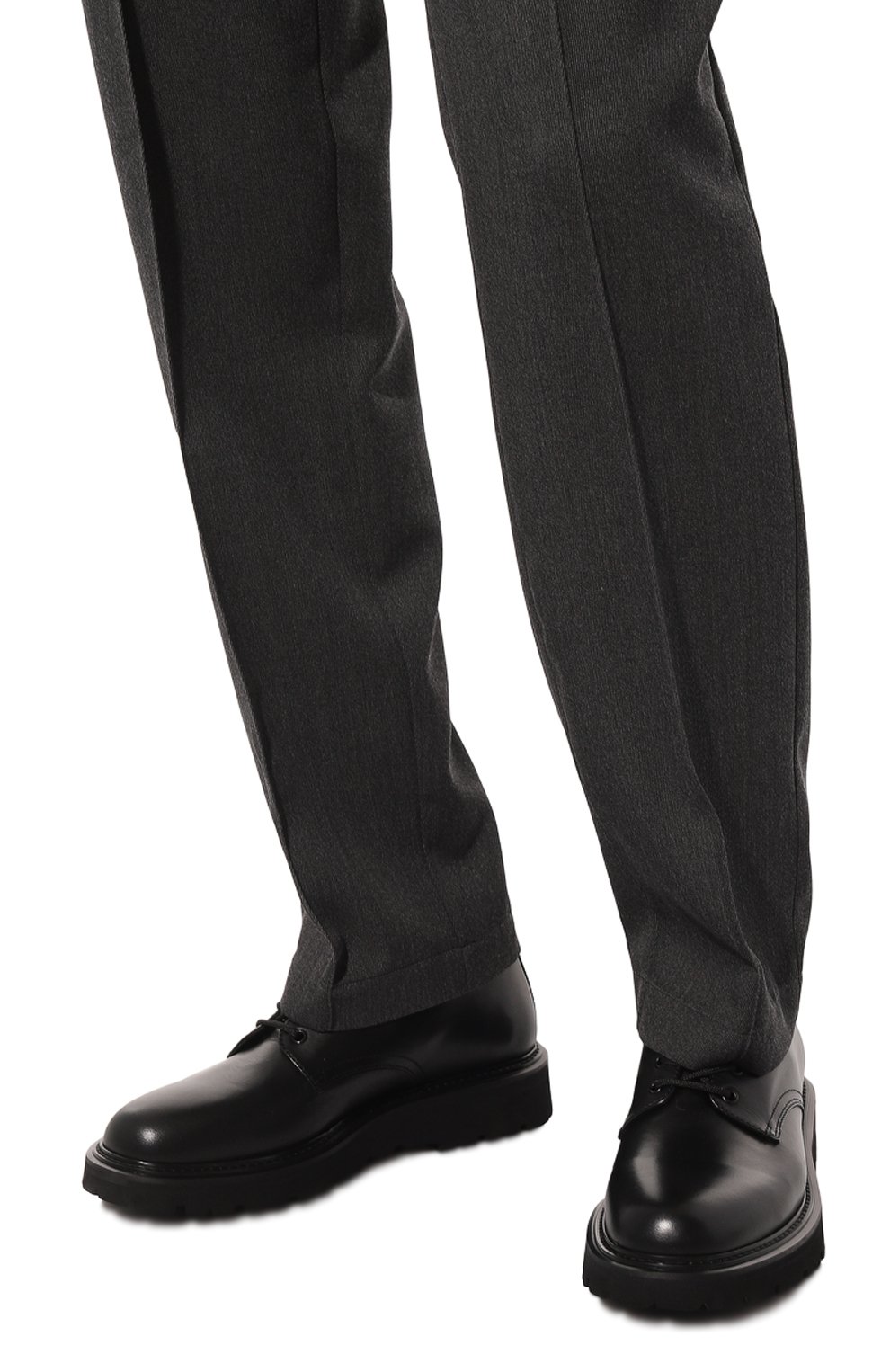 Кожаные дерби WOOLRICH черного цвета по цене 39950 руб., арт. WFM232.070.1110, фото 3 Кожаные дерби WOOLRICH, арт. WFM232.070.1110, фото 3