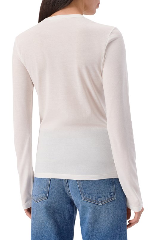 Хлопковый лонгслив Jil Sander J40GC0145/J45031 Белый  J40GC0145/J45031 Фото 4