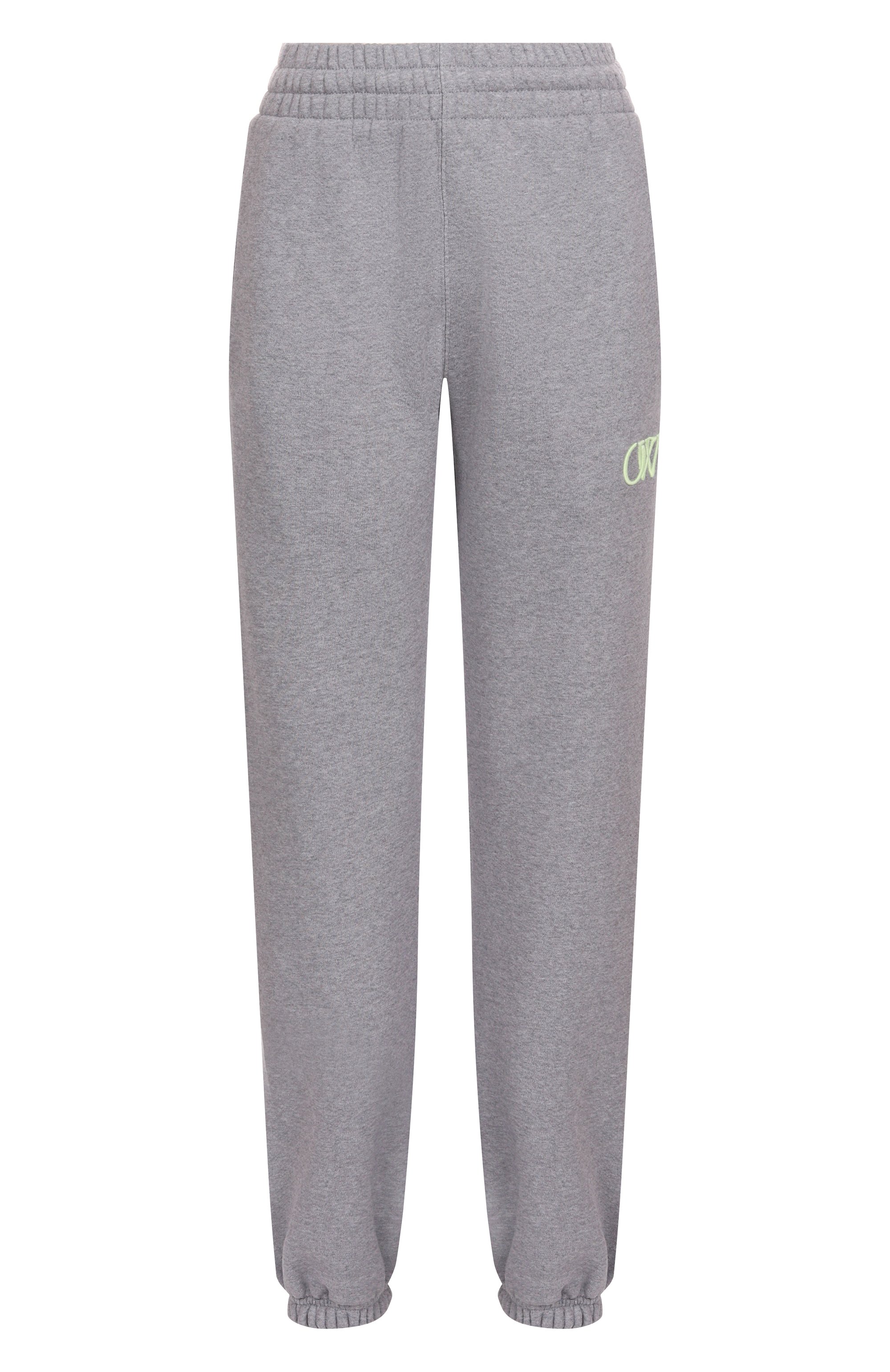 Хлопковые джоггеры OFF-WHITE серого цвета по цене 61550 руб., арт. 0WCH006S25FLE001, фото 1 Хлопковые джоггеры OFF-WHITE, арт. 0WCH006S25FLE001, фото 1