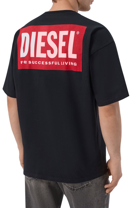 Хлопковая футболка Diesel A20036/0EPCA Чёрный  A20036/0EPCA Фото 4