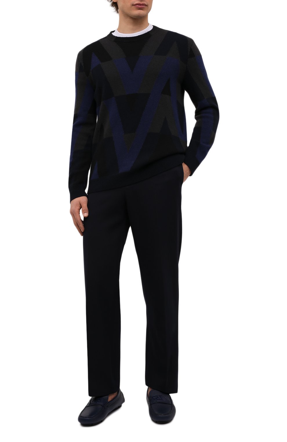 Кожаные мокасины VERSACE, арт. 1003354/1A02337, фото 2