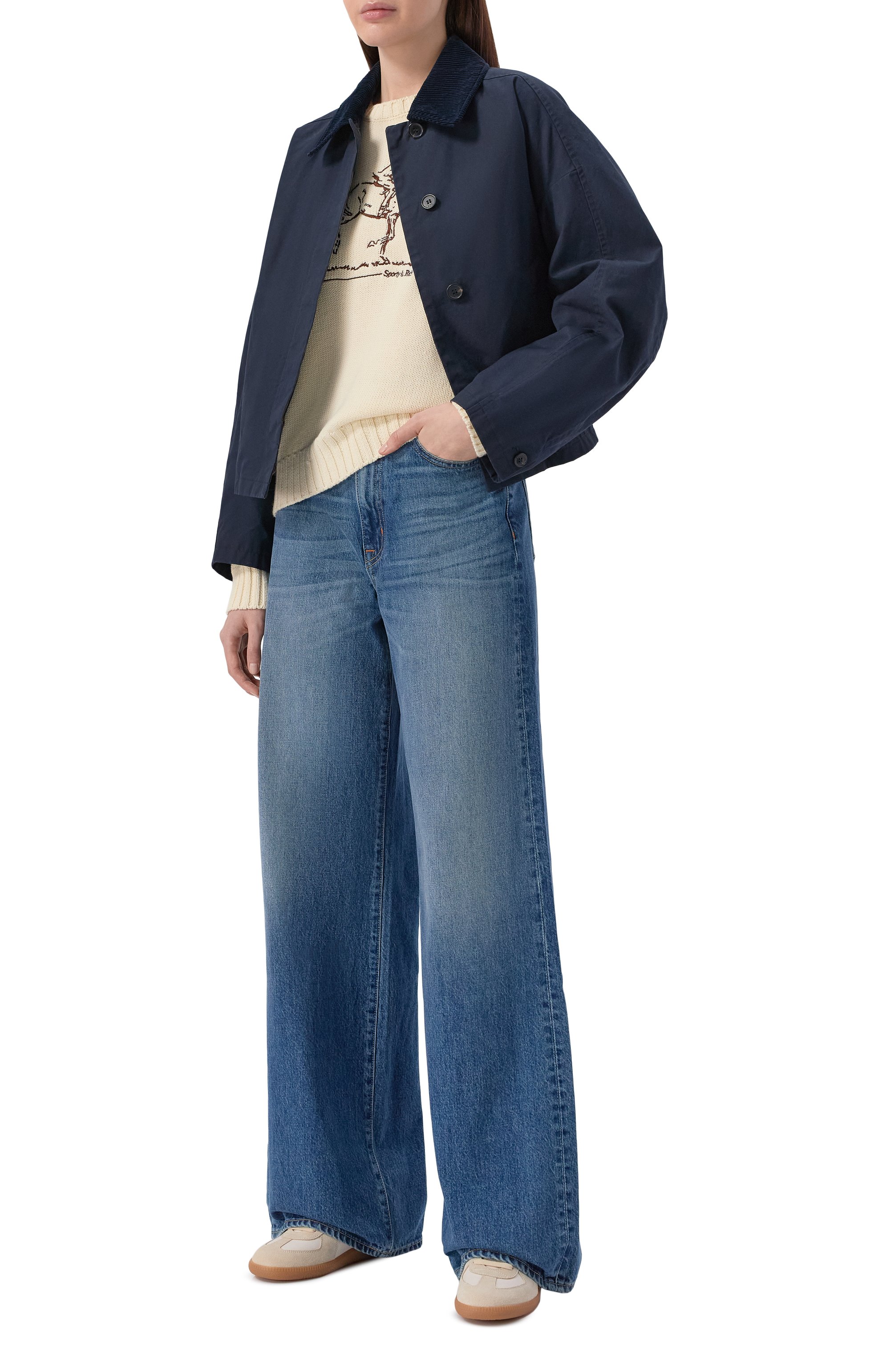 Хлопковый пуловер SPORTY AND RICH, арт. WS06565245WH37, фото 2