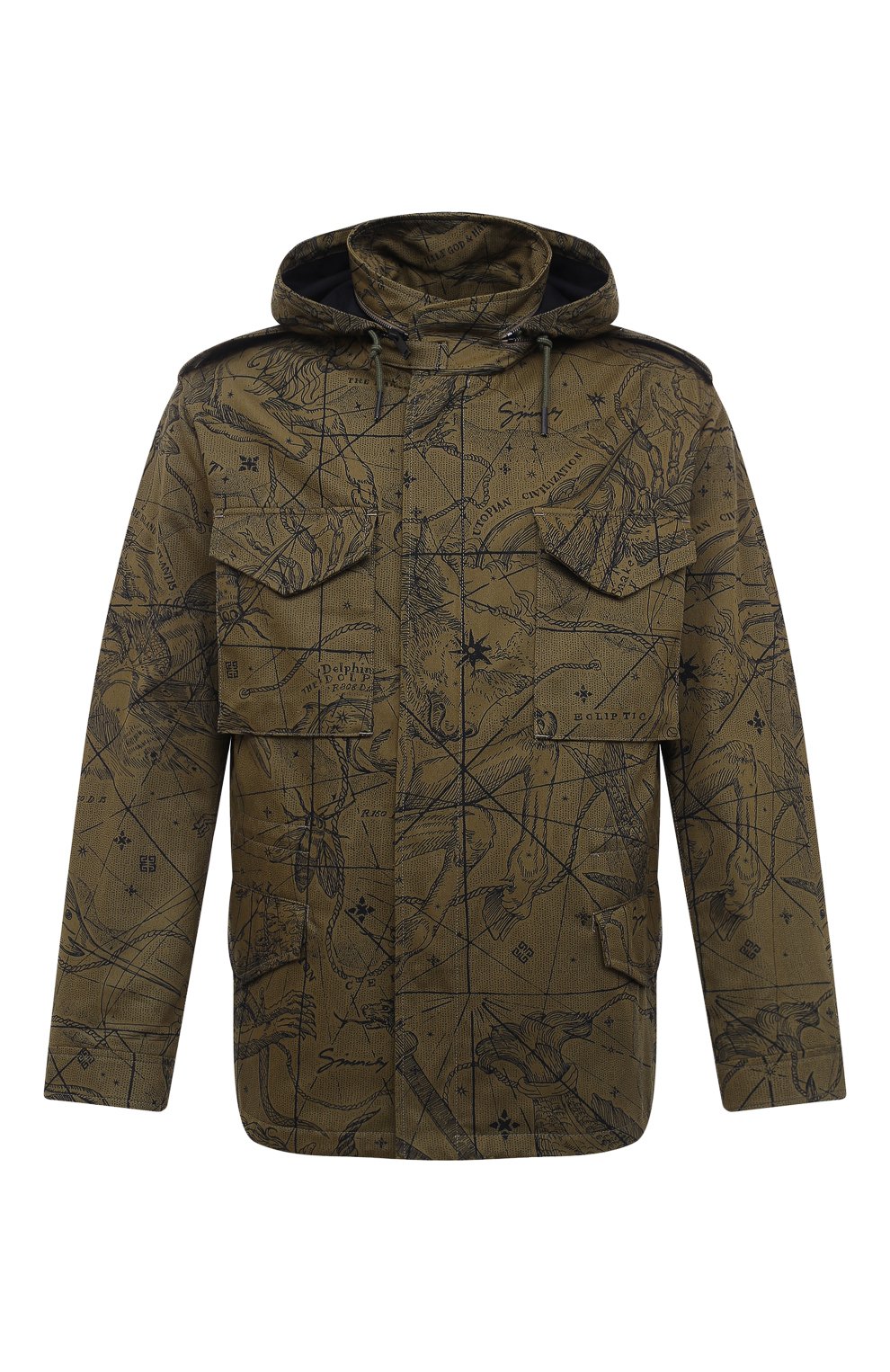 Хлопковая куртка GIVENCHY хаки цвета по цене 206000 руб., арт. BM00GG133A, фото 1 Хлопковая куртка GIVENCHY, арт. BM00GG133A, фото 1