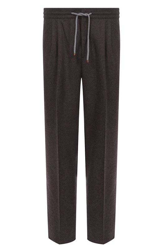 Шерстяные брюки Brunello Cucinelli M038PE1710 Коричневый M038PE1710