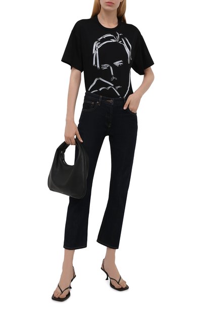 Хлопковая футболка GIORGIO ARMANI черного цвета по цене 42350 руб., арт. 6KAM79/AJMCZ, фото 2 Хлопковая футболка GIORGIO ARMANI, арт. 6KAM79/AJMCZ, фото 2