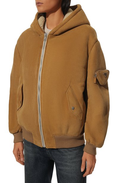 Бомбер из овчины PRADA, арт. 58A086-1ZXR-F036S, фото 3