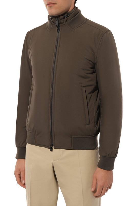Утепленный бомбер Corneliani 94L5R1-9420158 Коричневый  94L5R1-9420158 Фото 3
