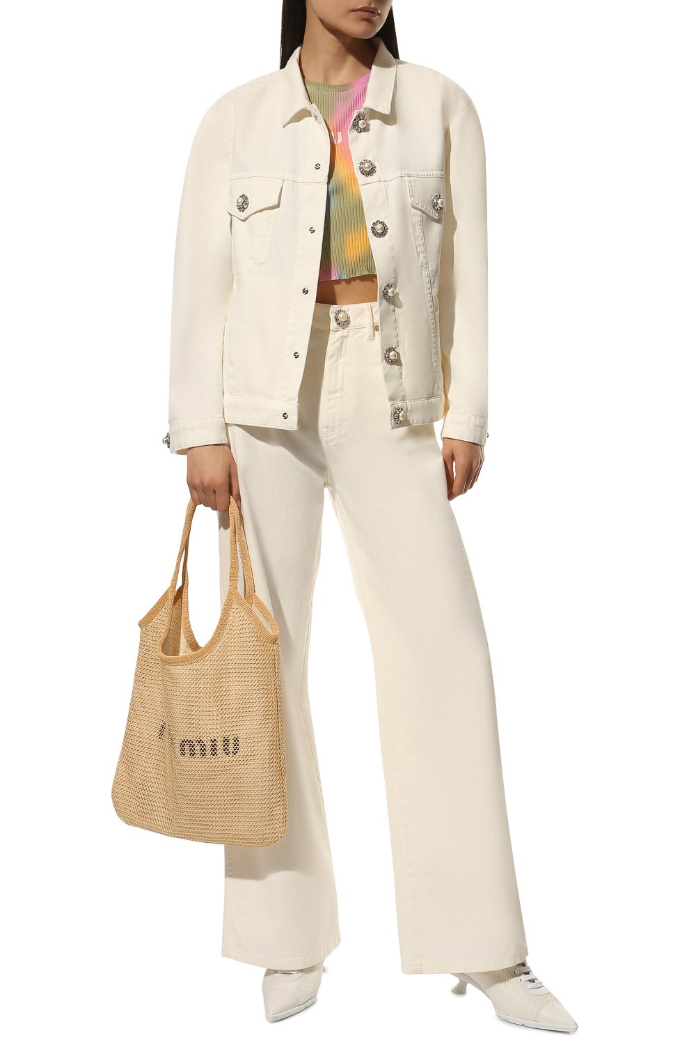 Джинсовая куртка MIU MIU, арт. GWB121-4YE-F0009, фото 2