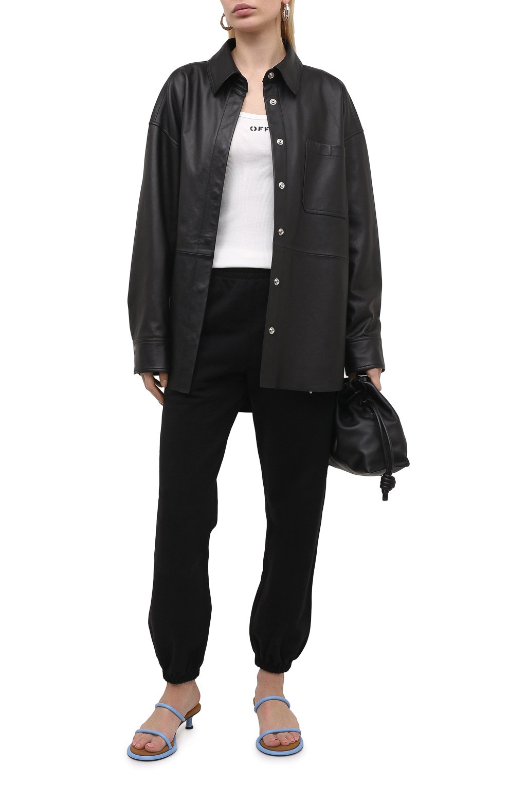 Хлопковая майка OFF-WHITE белого цвета по цене 27150 руб., арт. 0WAD072S21JER001, фото 2 Хлопковая майка OFF-WHITE, арт. 0WAD072S21JER001, фото 2