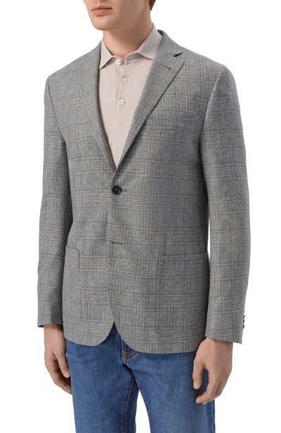 Пиджак из шелка и шерсти CORNELIANI серого цвета по цене 129500 руб., арт. 27X002/2716215, фото 3 Пиджак из шелка и шерсти CORNELIANI, арт. 27X002/2716215, фото 3
