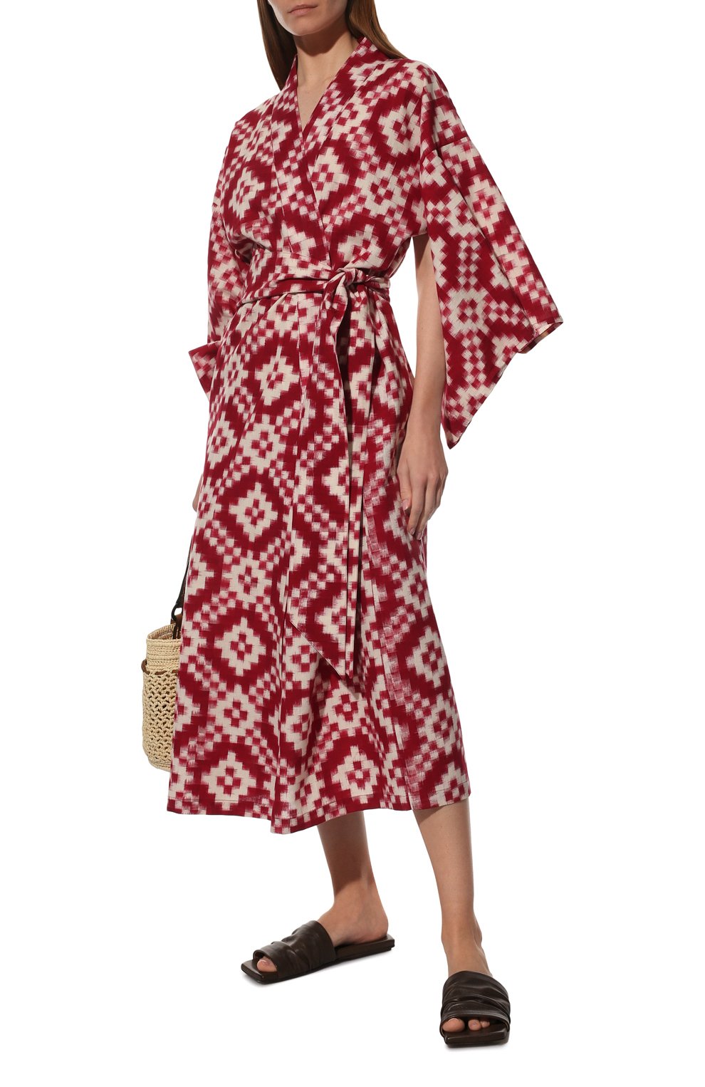 Хлопковое кимоно KLEED LOUNGEWEAR, арт. M0MBASA RED KIM0N0, фото 2