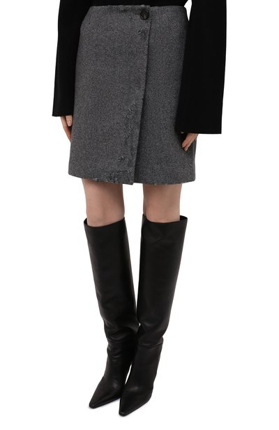 Юбка MSGM серого цвета по цене 38650 руб., арт. 3142MDD103 217502, фото 3 Юбка MSGM, арт. 3142MDD103 217502, фото 3
