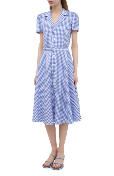 Льняное платье POLO RALPH LAUREN синего цвета по цене 33800 руб., арт. 211838053, фото 3 Льняное платье POLO RALPH LAUREN, арт. 211838053, фото 3