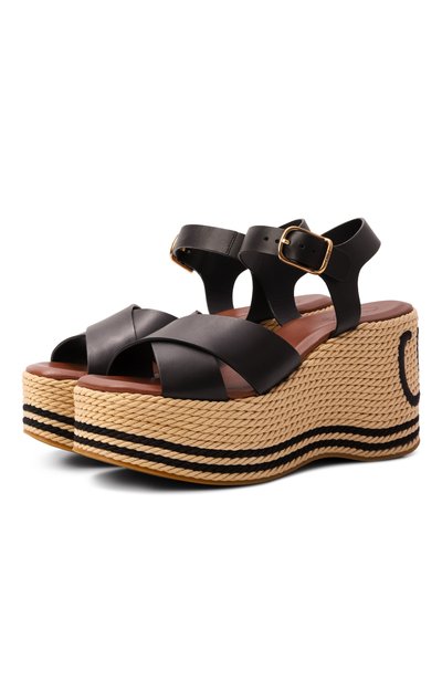 Женские кожаные босоножки chloé sand CHLOÉ, арт. CH26U18ZXJ