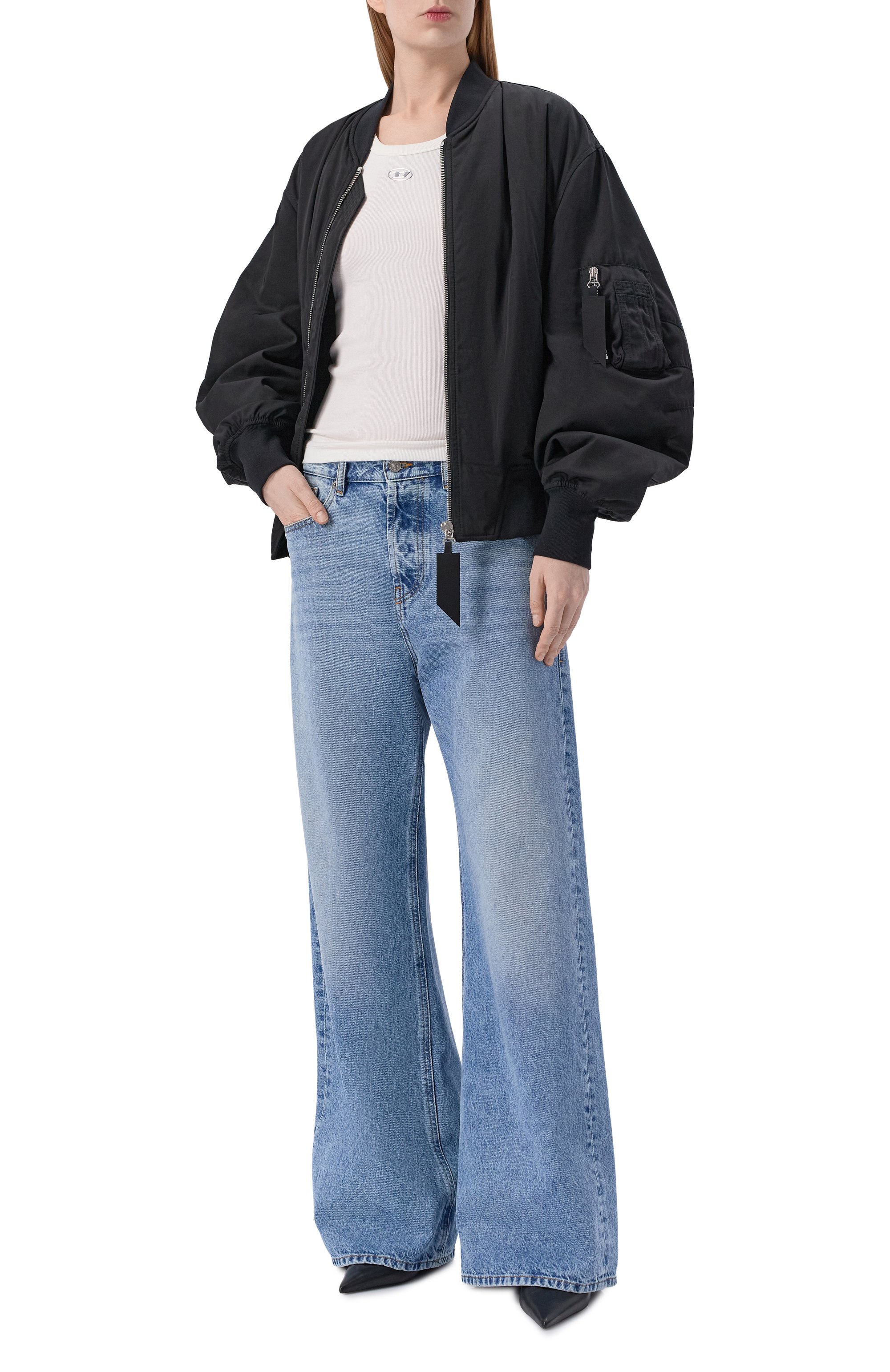 Хлопковая майка DIESEL белого цвета по цене 11800 руб., арт. A19908/0JMBA, фото 2 Хлопковая майка DIESEL, арт. A19908/0JMBA, фото 2