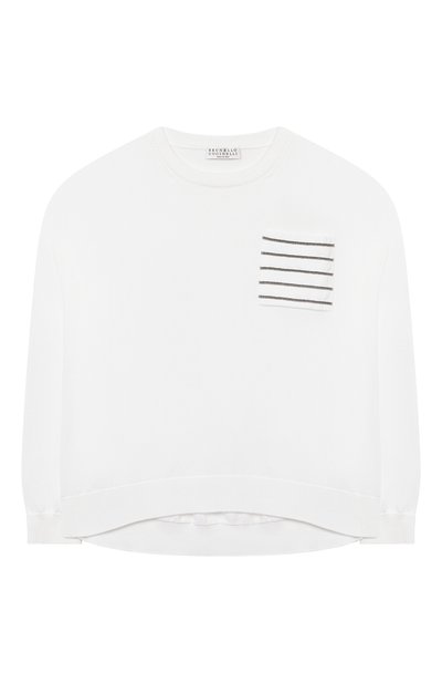 Хлопковый пуловер BRUNELLO CUCINELLI, арт. B19M13500B, фото 1