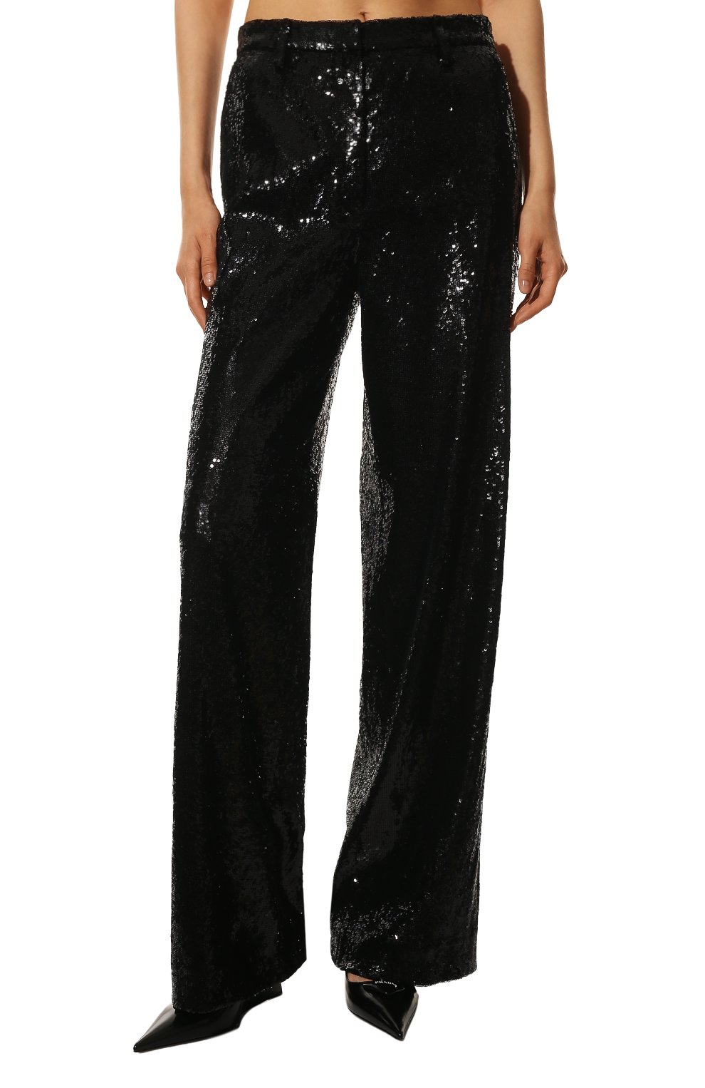 Брюки с отделкой пайетками PRADA, арт. P290ER-10AI-F0002-221, фото 3