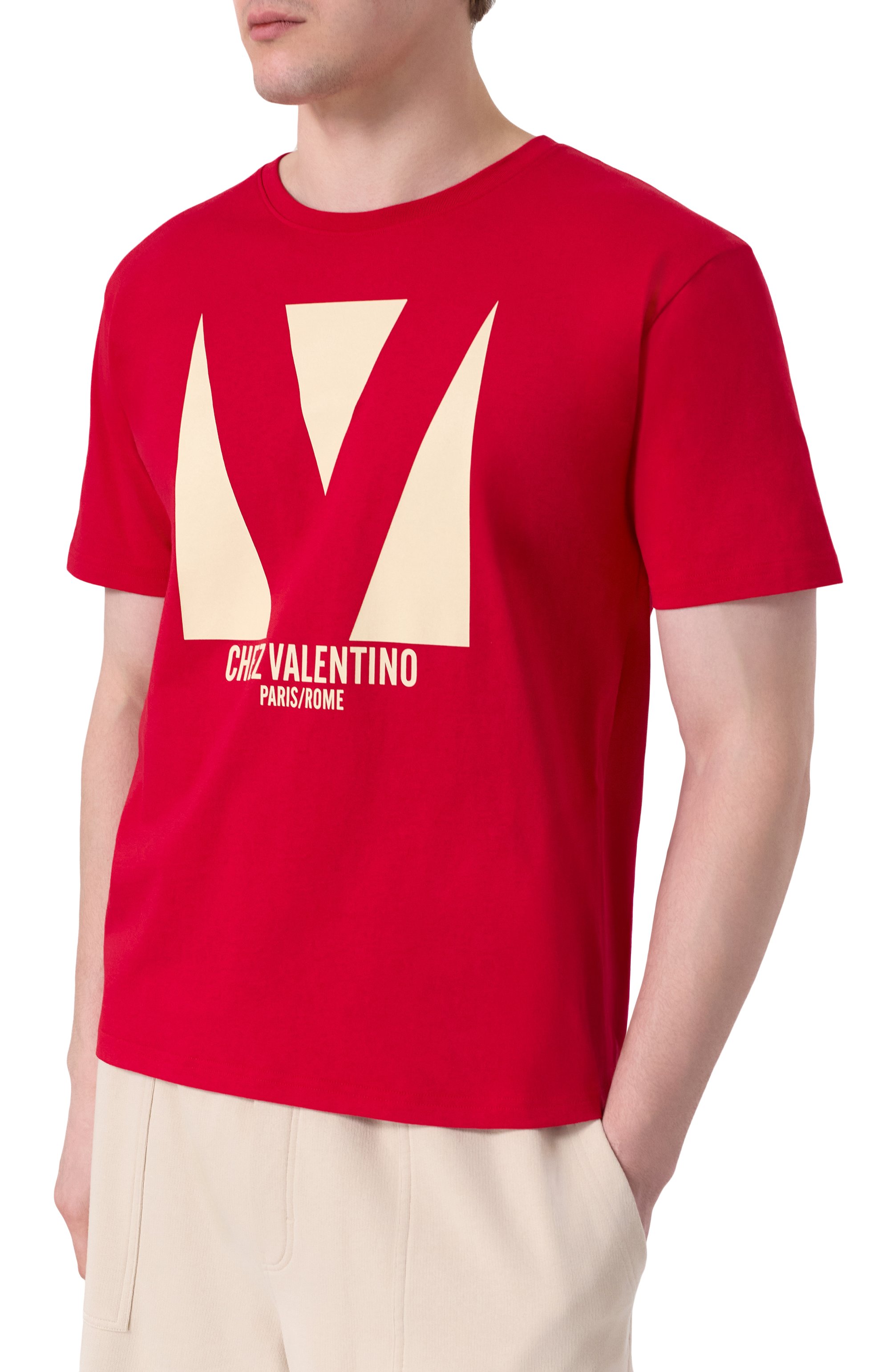 Хлопковая футболка VALENTINO, арт. 6V3MG16P/AQ9, фото 3