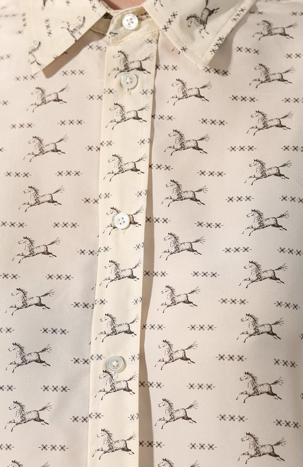 Шелковая рубашка POLO RALPH LAUREN бежевого цвета по цене 21950 руб., арт. 211753146, фото 5 Шелковая рубашка POLO RALPH LAUREN, арт. 211753146, фото 5