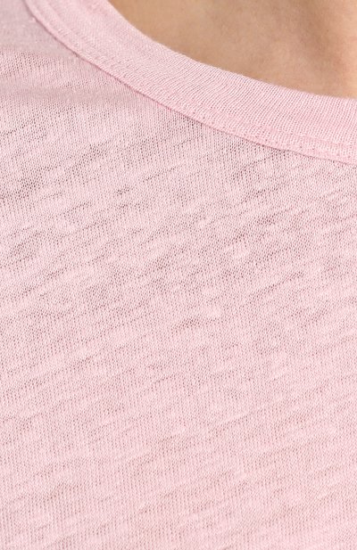 Льняная футболка POLO RALPH LAUREN розового цвета по цене 16350 руб., арт. 211795423, фото 5 Льняная футболка POLO RALPH LAUREN, арт. 211795423, фото 5