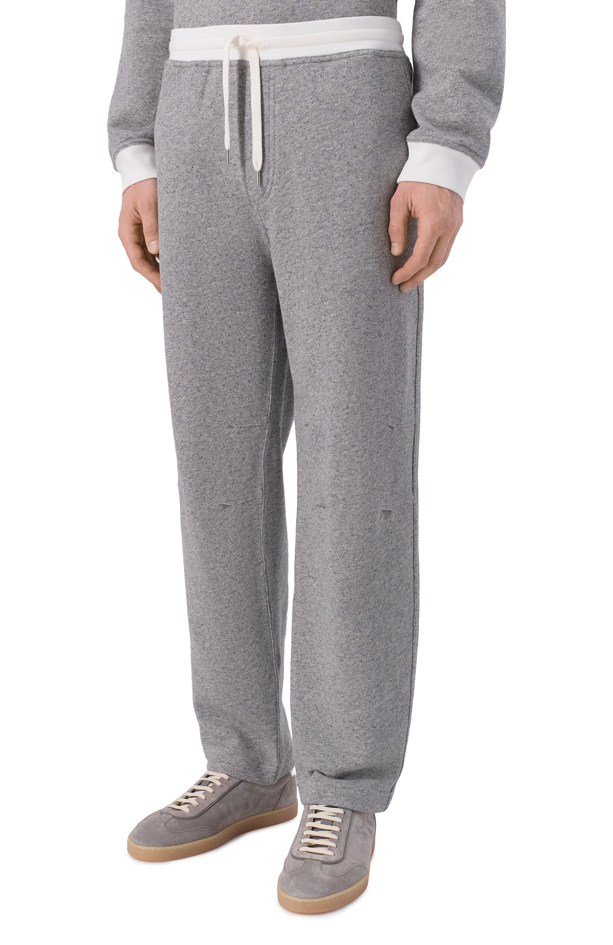 Брюки из хлопка и льна BRUNELLO CUCINELLI, арт. MR8313381G, фото 3