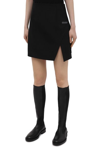 Юбка OFF-WHITE черного цвета по цене 54650 руб., арт. 0WCC117S21FAB001, фото 3 Юбка OFF-WHITE, арт. 0WCC117S21FAB001, фото 3
