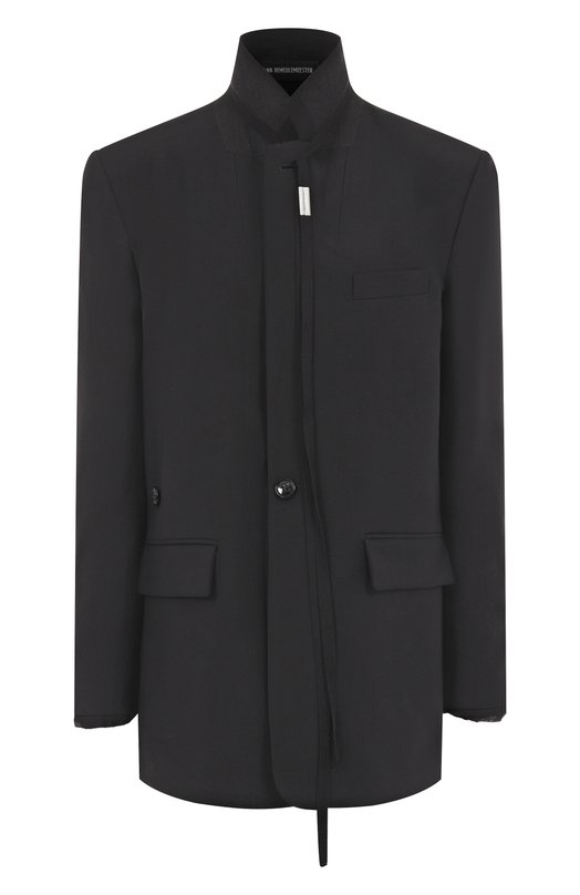 Шерстяной жакет Ann Demeulemeester B0013157/FA646 Чёрный B0013157/FA646