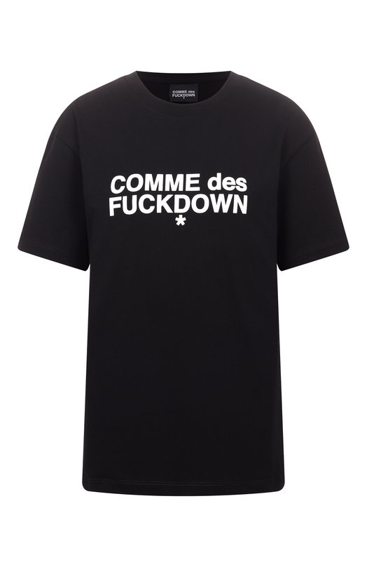 Хлопковая футболка Comme des Fuckdown CFABW01356 Чёрный CFABW01356