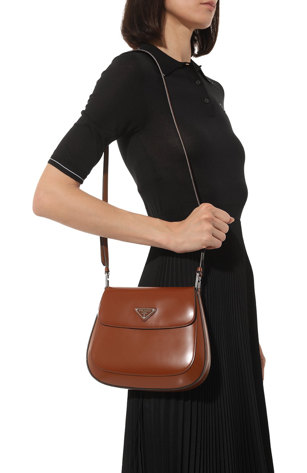 Сумка cleo PRADA коричневого цвета по цене 260000 руб., арт. 1BD303-ZO6-F02TX-HOO, фото 2 Сумка cleo PRADA, арт. 1BD303-ZO6-F02TX-HOO, фото 2