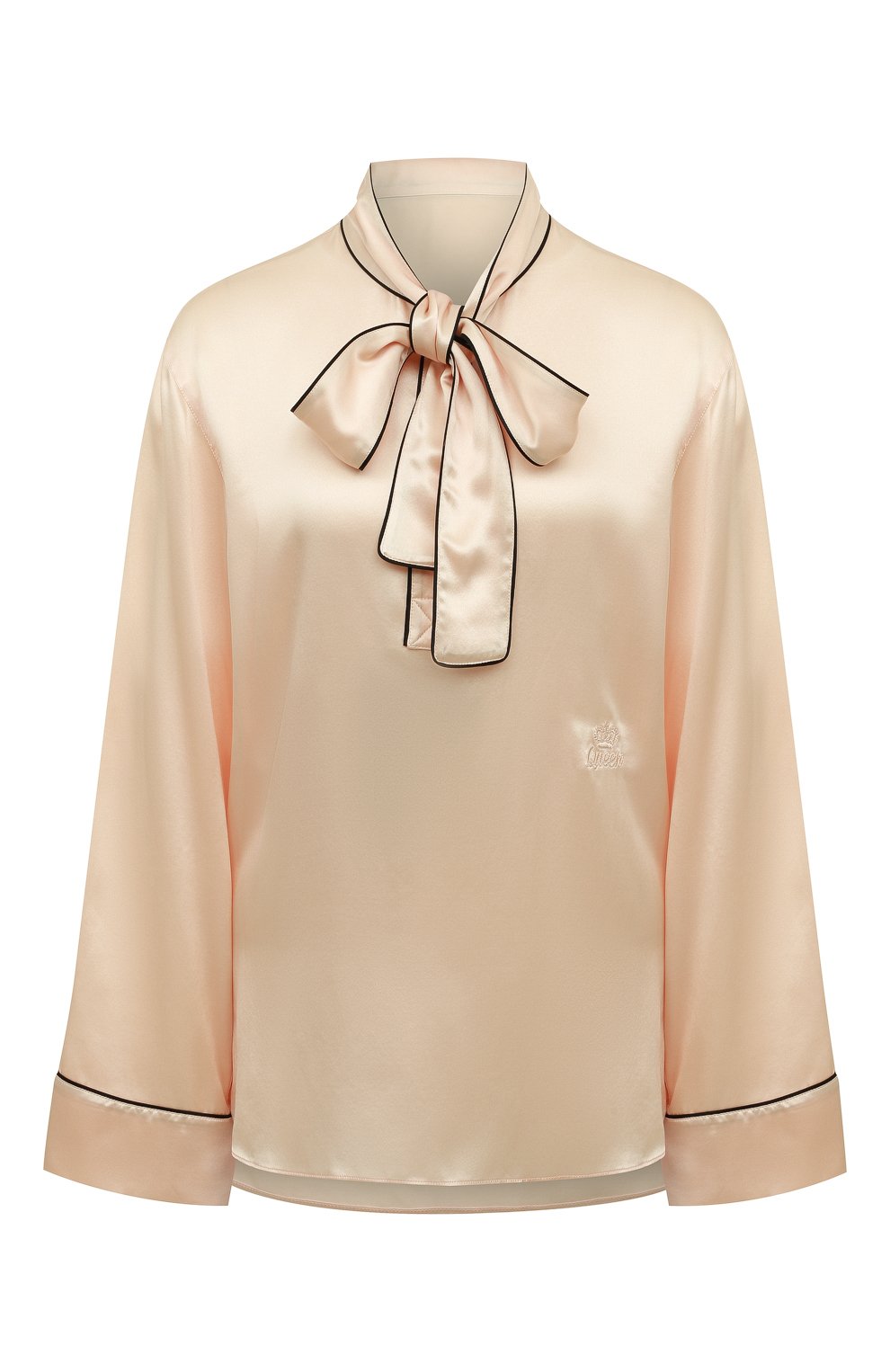Шелковая блузка DOLCE & GABBANA розового цвета по цене 92950 руб., арт. F72K0Z/GD12T/0UTLET AW22-23, фото 1 Шелковая блузка DOLCE & GABBANA, арт. F72K0Z/GD12T/0UTLET AW22-23, фото 1