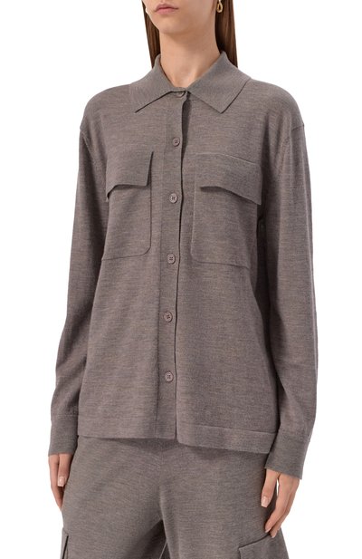 Рубашка из шерсти и кашемира P.A.R.O.S.H., арт. LIME25-D540898, фото 3