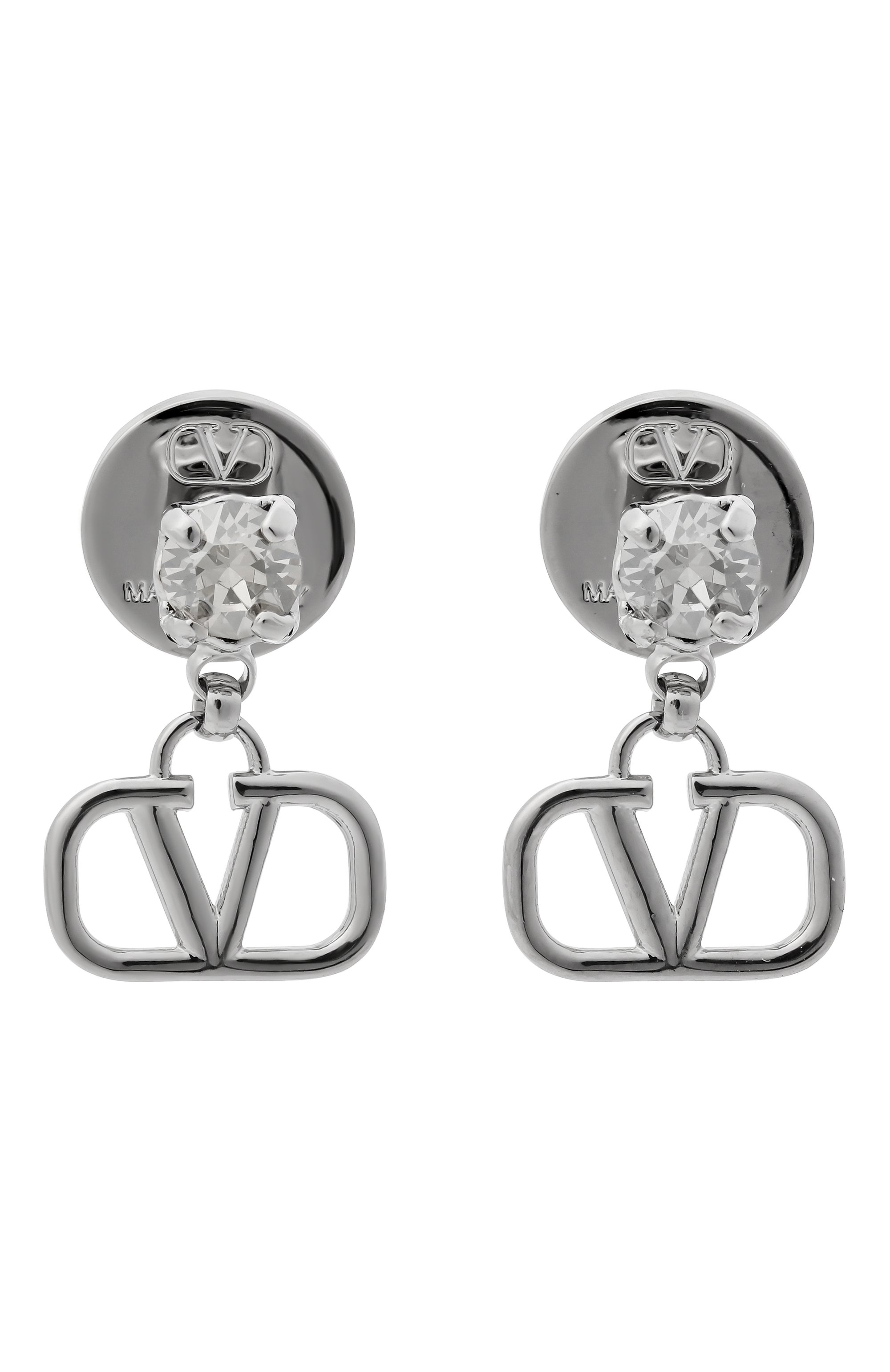 Серьги vlogo signature VALENTINO серебряного цвета по цене 25100 руб., арт. 6W2J0H29YCW, фото 1 Серьги vlogo signature VALENTINO, арт. 6W2J0H29YCW, фото 1