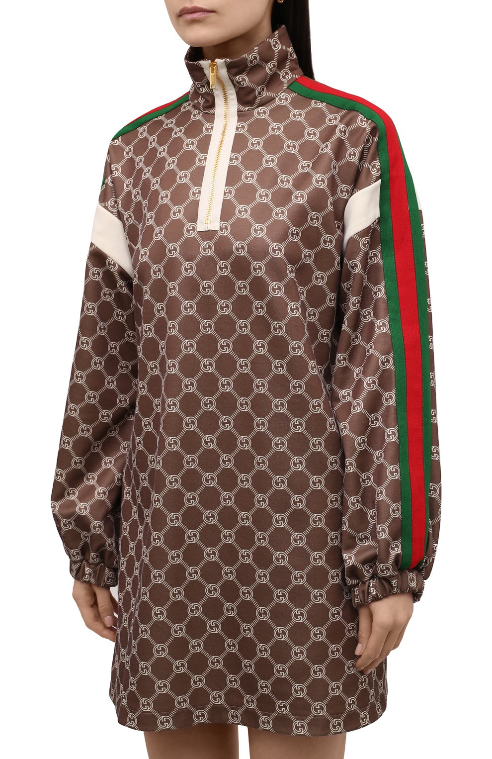 Платье GUCCI коричневого цвета по цене 168500 руб., арт. 678689/XJD1G, фото 3 Платье GUCCI, арт. 678689/XJD1G, фото 3