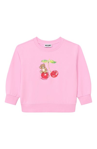 Хлопковый свитшот с отделкой стразами MOSCHINO, арт. HDF060/LDA25_001