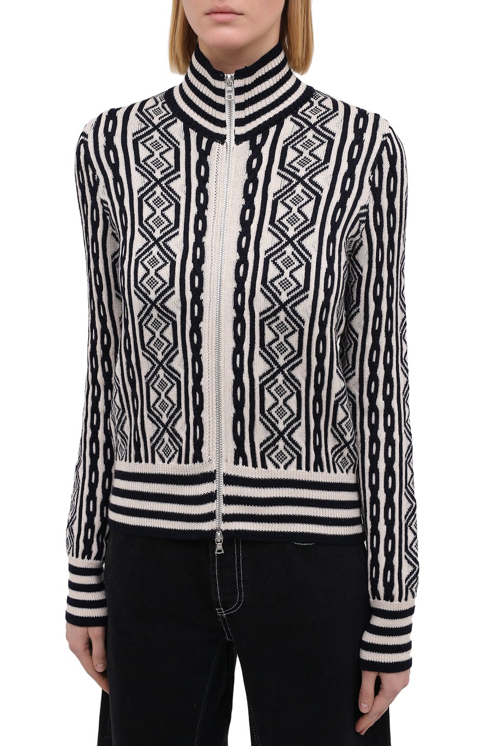 Шерстяной кардиган DRIES VAN NOTEN белого цвета по цене 72650 руб., арт. 202-11256-1700, фото 3 Шерстяной кардиган DRIES VAN NOTEN, арт. 202-11256-1700, фото 3