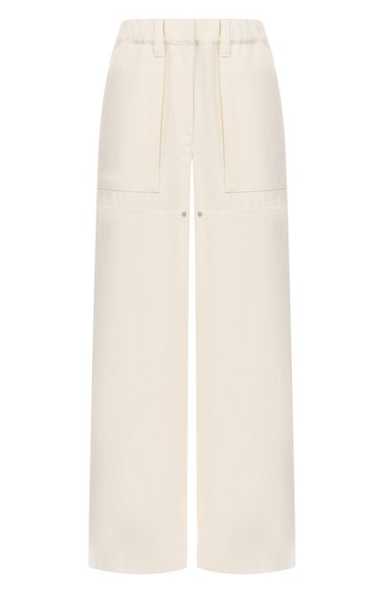 Женские брюки из хлопка и шерсти BRUNELLO CUCINELLI, арт. MB142P9161