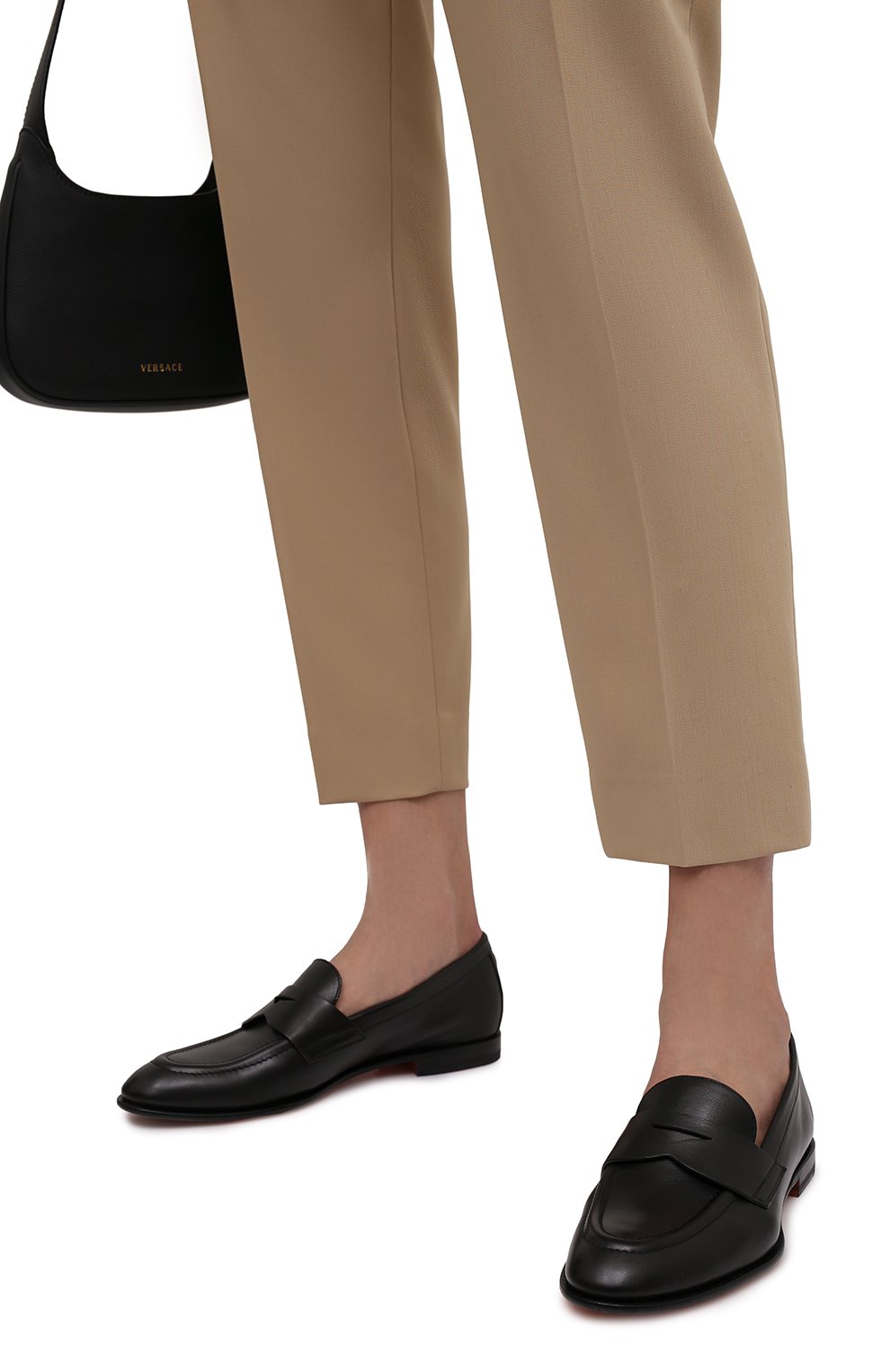 Кожаные лоферы SANTONI, арт. WUSF59962HAFSLGAN01, фото 3