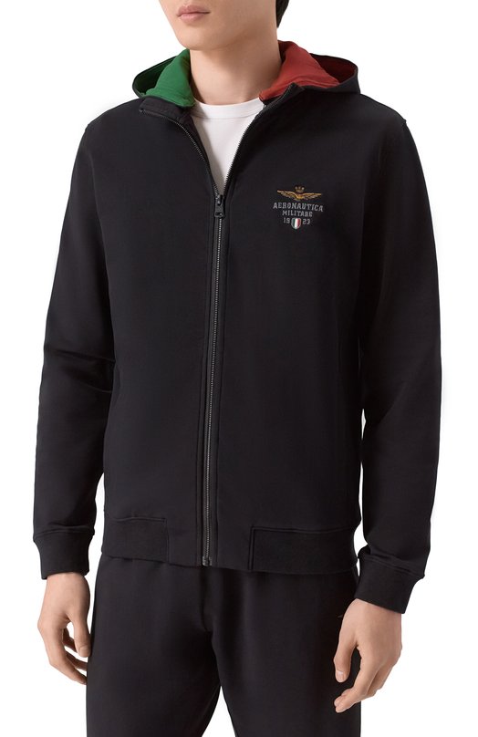 Хлопковый спортивный костюм Aeronautica Militare TF0108UF00674 Чёрный  TF0108UF00674 Фото 2