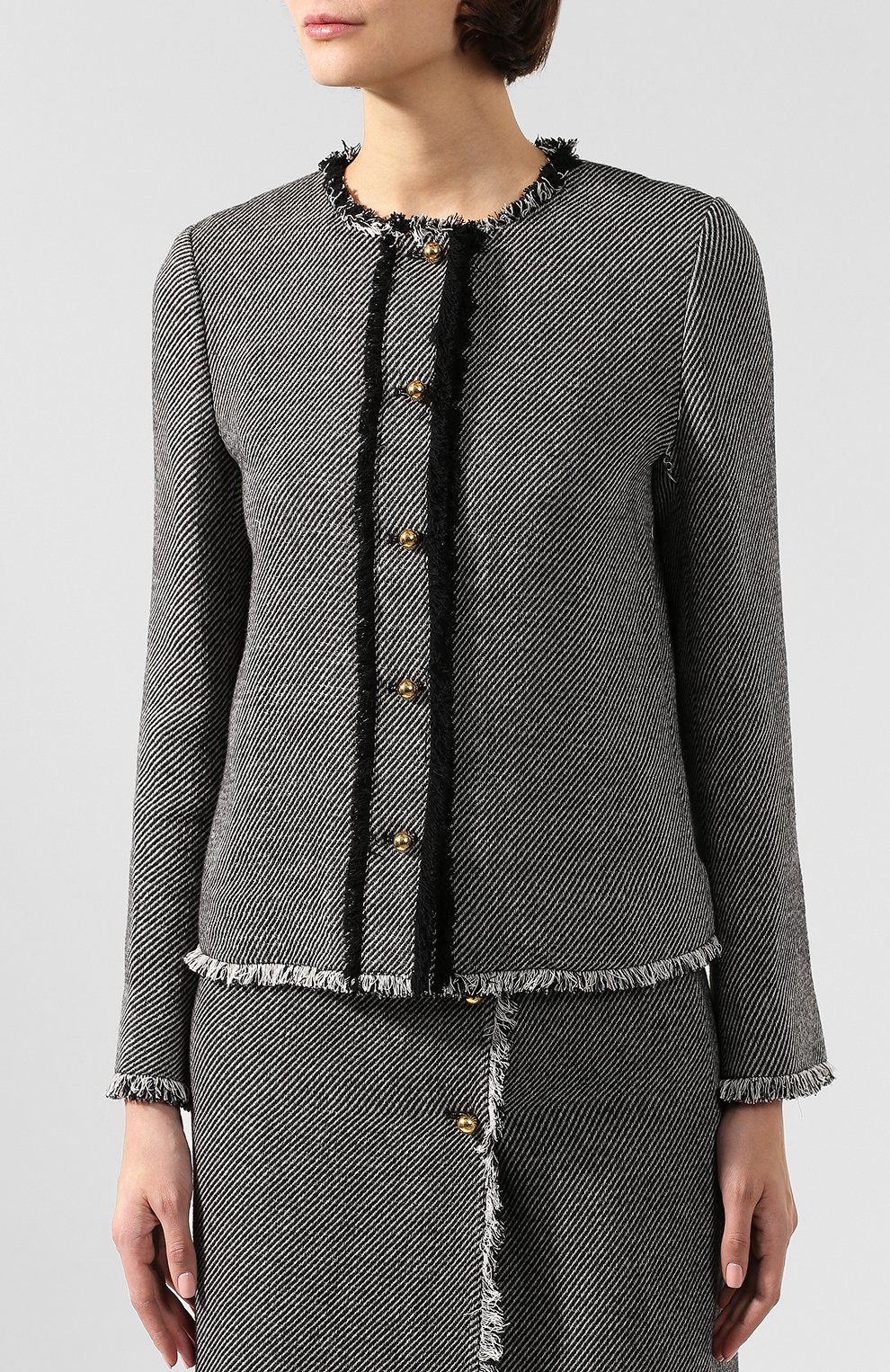 Жакет BY MALENE BIRGER серого цвета по цене 46700 руб., арт. Q67382005/MALIN, фото 3 Жакет BY MALENE BIRGER, арт. Q67382005/MALIN, фото 3