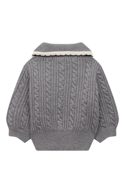 Шерстяной свитер FENDI серого цвета по цене 74000 руб., арт. JFG078/AG3S/8A-12+, фото 2 Шерстяной свитер FENDI, арт. JFG078/AG3S/8A-12+, фото 2