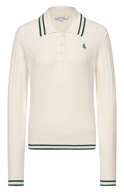 Женское поло из вискозы SPORTY AND RICH, арт. ST03761302WH61