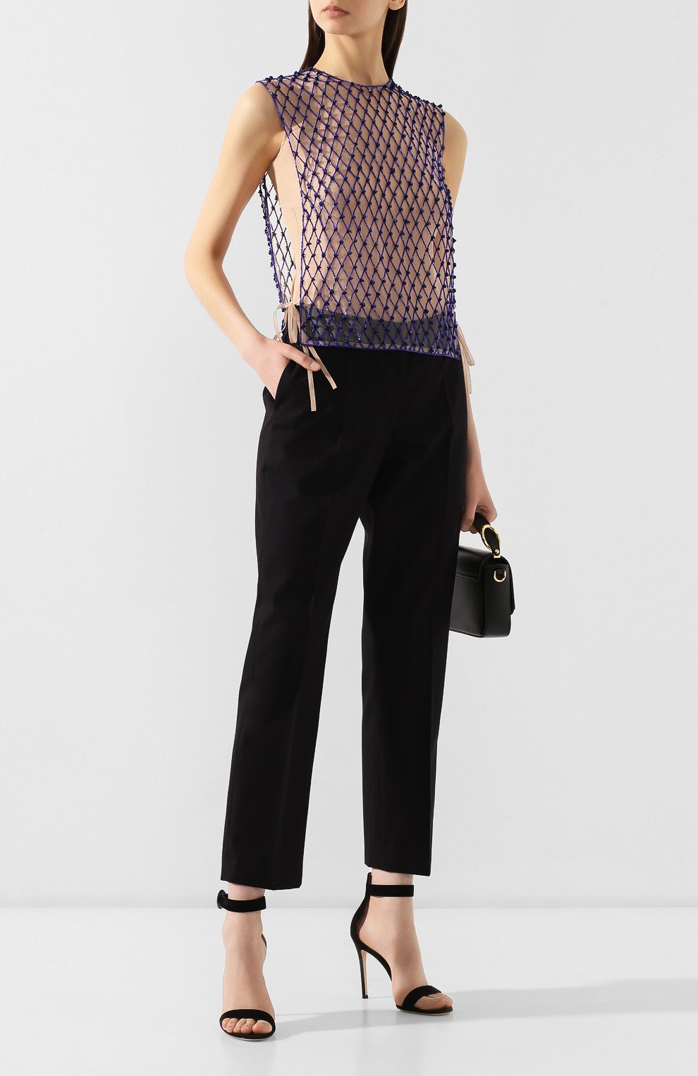 Топ с декоративной отделкой DRIES VAN NOTEN, арт. 191-10603-7296, фото 2