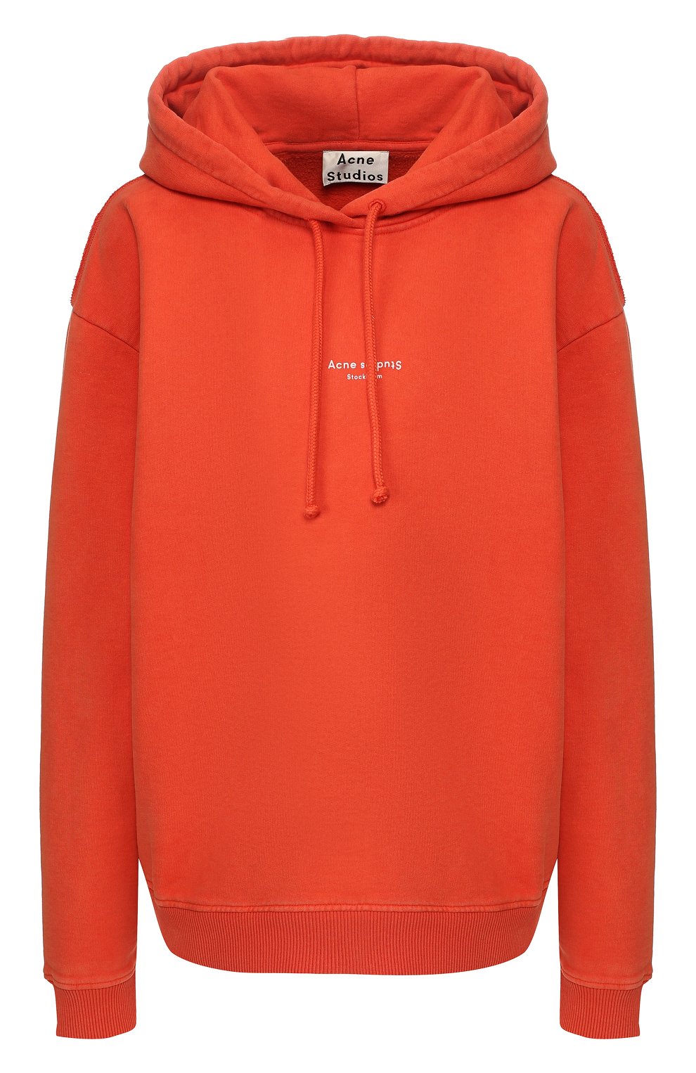 Хлопковое худи ACNE STUDIOS красного цвета по цене 41300 руб., арт. AI0049, фото 1 Хлопковое худи ACNE STUDIOS, арт. AI0049, фото 1
