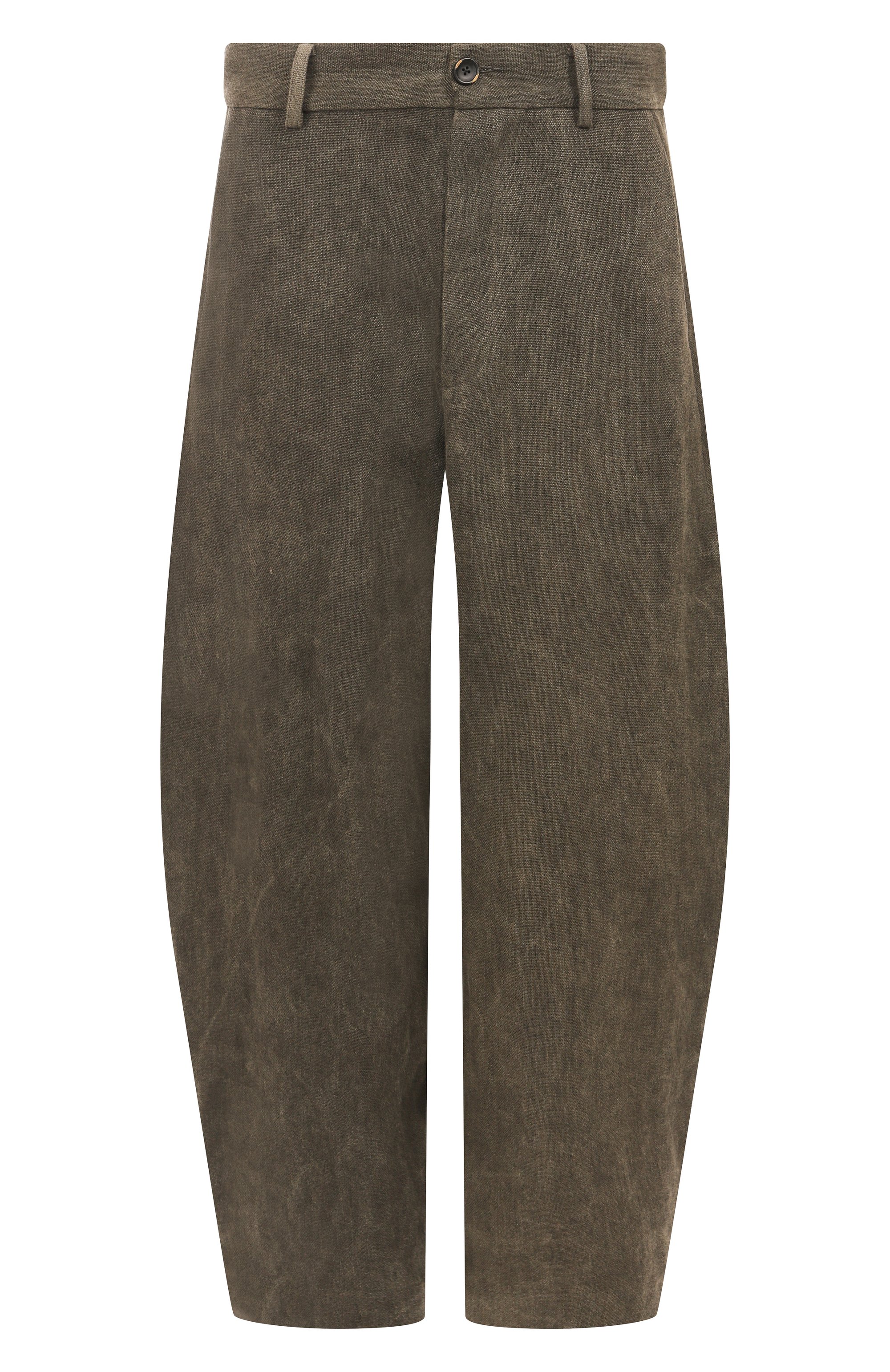 Льняные брюки UMA WANG хаки цвета по цене 152500 руб., арт. UM3517, фото 1 Льняные брюки UMA WANG, арт. UM3517, фото 1