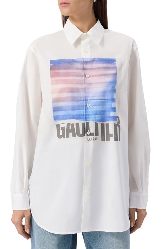 Хлопковая рубашка Jean Paul Gaultier 25/03-U-ST030/W013P Белый  25/03-U-ST030/W013P Фото 3